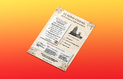 Mockup Flyer A5 - Le Repos Eternel