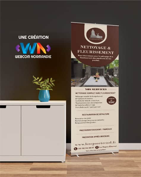 Mockup Roll Up le repos eternel