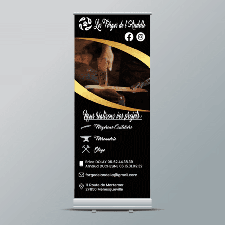 Mockup roll up Forges de l'andelle