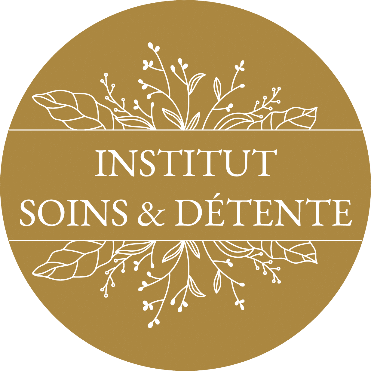 Institut soins et détente - Logo blanc Rond